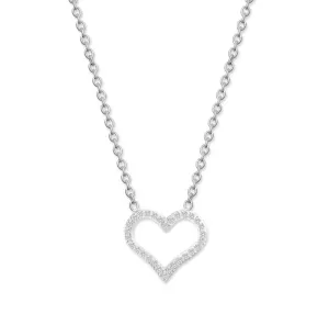 CRYSTalp Romantica collana placcata oro con cristalli Sparkling Heart 30449.E