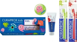 Curaprox Set regalo di cura dentale per bambini con fluoro Fragola