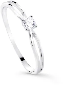 Cutie Diamonds Anello di fidanzamento scintillante in oro bianco con diamante DZ8027-00-X-2 54 mm