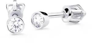 Cutie Diamonds Delicati orecchini a lobo in oro bianco con diamanti DZ8017-30-00-X-2