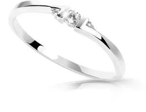 Cutie Diamonds Minimalista anello in oro bianco con diamanti DZ6714-3053-00-X-2 48 mm