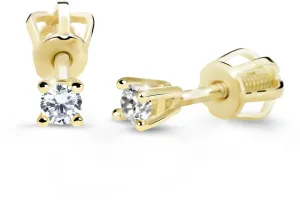 Cutie Diamonds Minimalisti orecchini a lobo in oro giallo con diamanti DZ60129-30-00-X-1