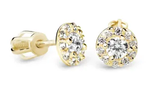 Cutie Diamonds Orecchini lussuosi a lobo in oro giallo con diamanti DZ60167-30-00-X-1
