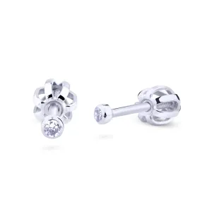 Cutie Diamonds Orecchini minimalisti in oro bianco con diamanti DZ3032-30-00-X-2