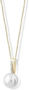 Cutie Jewellery Ciondolo esclusivo in oro giallo con perla vera e zirconi Z6309-3166-40-10-X-1