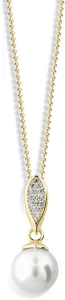 Cutie Jewellery Ciondolo lussuoso in oro giallo con perla vera e zirconi Z6304-3152-40-10-X-1