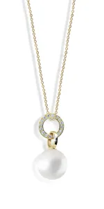 Cutie Jewellery Romantico ciondolo di perle in oro giallo con zirconi Z6303-3123-40-X-1