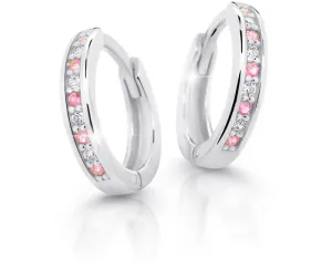 Cutie Jewellery Splendidi orecchini a cerchio in oro bianco C3342-80-X-2 rosa