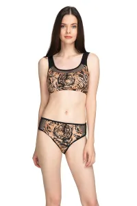 Dagi Black Tiger Pattern Bikini Set with Thick Straps #1856705