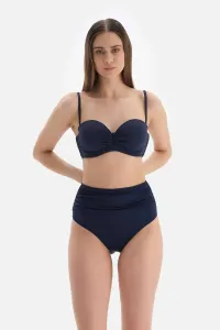 Dagi Navy Blue Strapless Covered Bikini Top