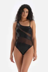Dagi Black One-Shoulder Swimsuit