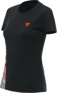Dainese T-Shirt Logo Lady Black/Fluo Red S Maglietta