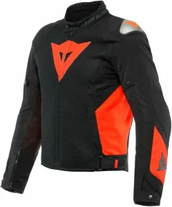 Dainese Energyca Air Tex Jacket Black/Fluo Red 44 Giacca in tessuto