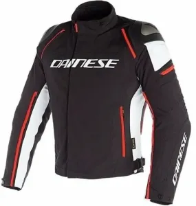 Dainese Racing 3 D-Dry Black/White/Fluo Red 44 Giacca in tessuto