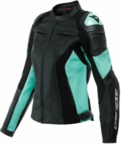 Dainese Racing 4 Lady Black/Acqua Green 50 Giacca di pelle