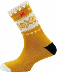 Dale of Norway Cortina Socks Knee High Mustard/Off White/Dark Charcoal L Calze Outdoor
