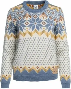 Dale of Norway Vilja Womens Knit Sweater Off White/Blue Shadow/Mustard M Maglione