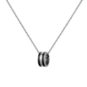 Daniel Wellington Collana fashion in acciaio con ciondolo a forma di anello Emalie Elan DW00400307