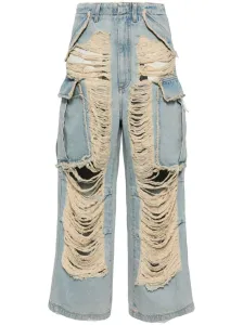 DARKPARK - Jeans Cargo In Denim Con Strappi #3083992