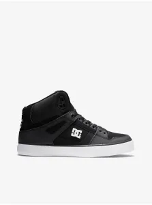 Black Men Ankle Leather Sneakers DC Pure - Men #967679