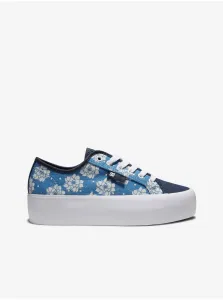 Blue Women's Patterned Sneakers on DC Platform - Women #927345