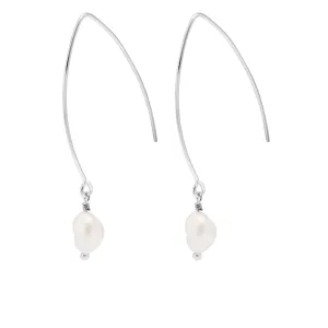 Decadorn Orecchini in argento con perle vere Sea Pearl Dropper Earrings