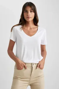DEFACTO Regular Fit V Neck Short Sleeve T-Shirt