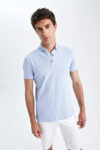 DEFACTO Slim Fit Polo Neck Basic Short Sleeve T-Shirt