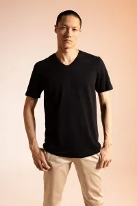 DEFACTO Slim Fit V-Neck Basic Short Sleeve T-Shirt #2493922
