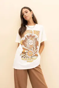 DEFACTO Oversize Fit Crew Neck Printed Short Sleeve T-Shirt #2513381