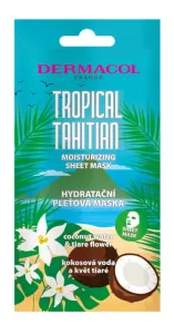 Dermacol Maschera in tessuto idratante con acqua di cocco e fioritropicalidi Tahiti(Moisturizing Sheet Mask)