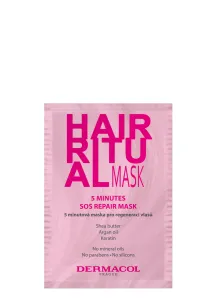 Dermacol Maschera rigenerante intensiva per tutti i tipi di capelli Hair Ritual (5 Minutes SOS Repair Mask) 15 ml