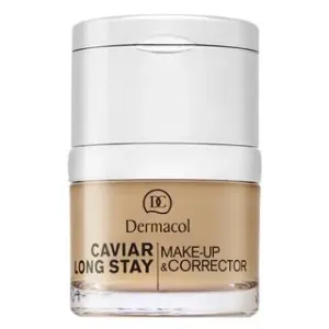 Dermacol Caviar Long Stay Make-Up & Corrector fondotinta a lunga tenuta con estratti di caviale e correttore 2 Fair 30 ml