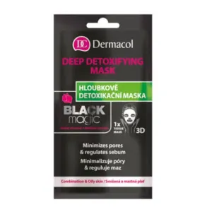 Dermacol Maschera profondamente disintossicante in tessuto Black Magic (Deep Detoxifying Mask) 15 ml