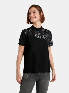 Black Desigual Grace Hopper Women's Patterned T-Shirt - Women #2218401