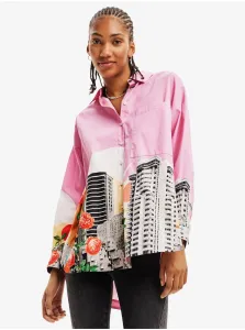 Pink Desigual Bolonia Womens Patterned Shirt - Women #2381852