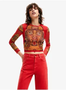 Red Desigual Groove Women's T-Shirt - Women #2218439