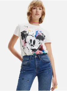 Desigual T-shirt da donna Ts Mickey Crash Regular Fit 23SWTK591000 XXL