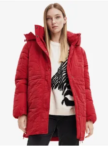 Red Desigual Tulip Women's Winter Jacket - Women #2488629