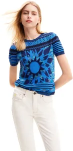 Desigual T-shirt da donna Sun Blue Regular Fit 24SWTK745010 L