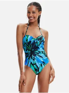Green and blue women patterned one-piece swimwear Desigual Rainforest - Women
