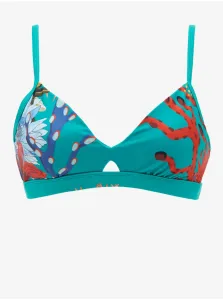Turquoise patterned women's swimwear upper Desigual Attina I - Women