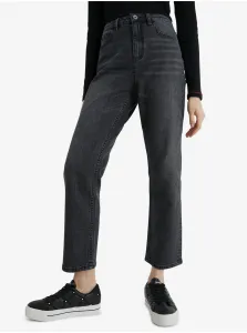 Black Womens Skinned Straight Fit Jeans Desigual Scarf - Women #2220512