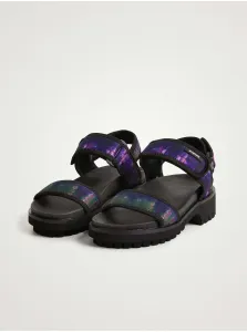 Purple and Black Desigual Track Sandal - Women #2220492