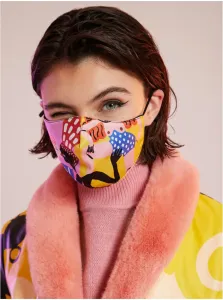 Yellow-pink face mask Desigual El Beso - Women