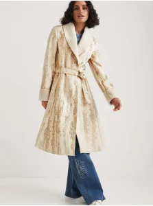 Beige Women Patterned Coat Desigual Marvelous - Women #2220437