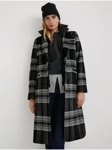 Grey-black checkered coat with wool Desigual Agatha Chri - Ladies #2220675