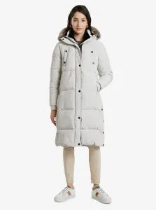 Light gray women's winter coat Desigual Antartica - Ladies #2220461