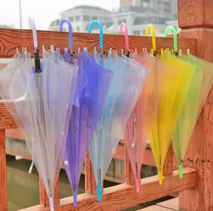 bomboniera colorata ombrello in pvc trasparente manico lungo ombrellone da pioggia ombrelloni trasparenti seaway rrf13895