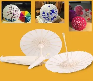 nuovi ombrelloni di carta bianca ombrelli di pittura fai-da-te ombrello cinese da sposa ombrellone da sposa nuziale 5 taglie disponibili man